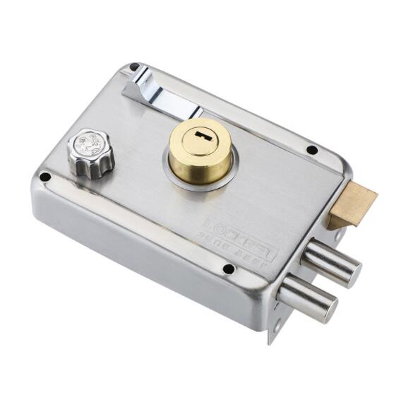 American Style Brass Cylinder Stainless Steel Rim Lock for Entrance Door 