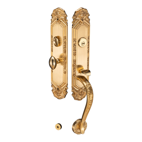 SG Zinc Alloy Solid Dubai Wood Door Double Sided Key Aged Brass Entry Lock