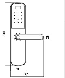 Multi-functional tuya smart lock with mini size 
