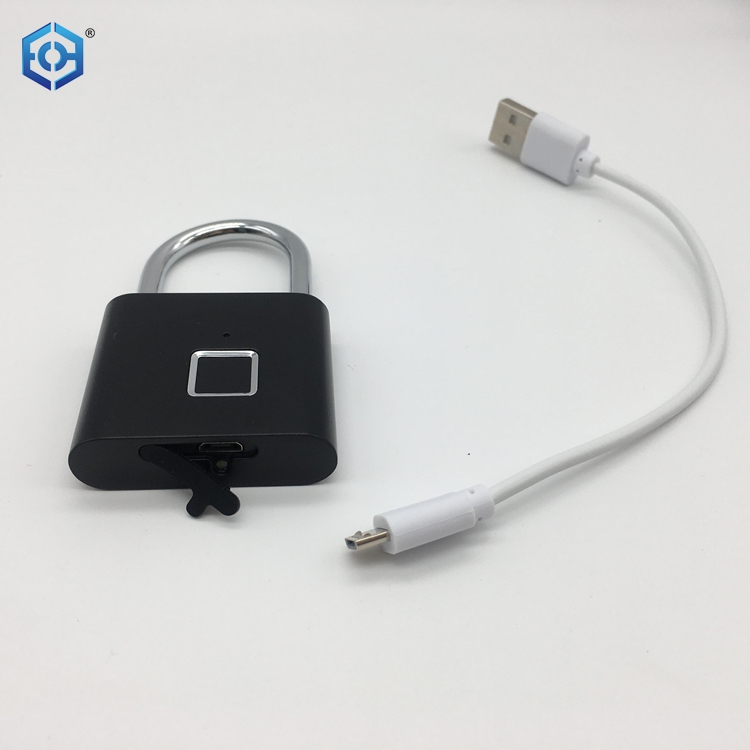 USB Rechargeable Door Lock Intelligent Smart Keyless Touch Outdoor Waterproof Metal Fingerprint Combination Padlock