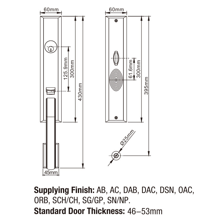 Professional Door Lock Manufacturer High Security Door Handle Lock Mortise Door Lock By Handle