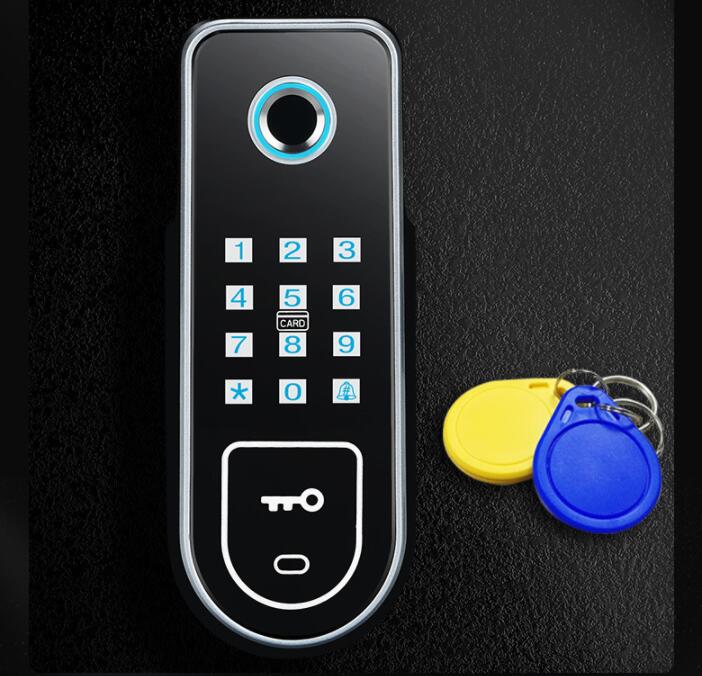 WiFi Bluetooth Security Key Remote APP Fingerprint Password Rim Smart Door Lock
