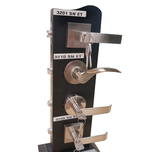 Zinc Alloy Tubular Lever Lockset Door Lock Entry Function Satin Nickel