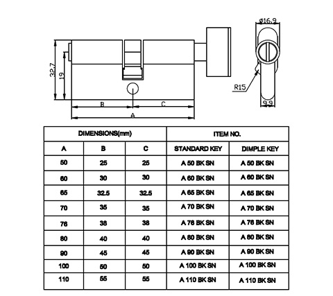 Hot Sale Door Cylinder Lock 80mm Brass Cylinder Door Lock Single Open Lock Cylinder 