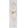  White Zinc Alloy Heavy Duty Full Set Brass Cylinder Keyless Handle Door Locks