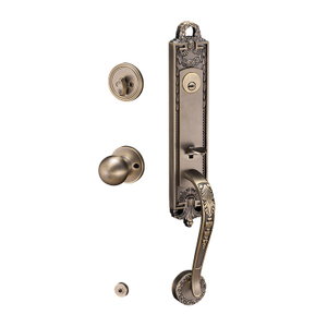 AB Solid Zinc Alloy And Stainless Steel Push Button Door Lock Entry Door Latch Set