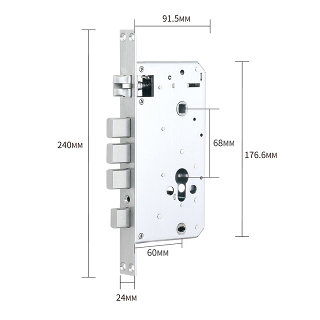 Full Set Keyless Entry Door Lock Tuya Modern Elegant Door With Smart Lock Convenient Apartment Door Lock