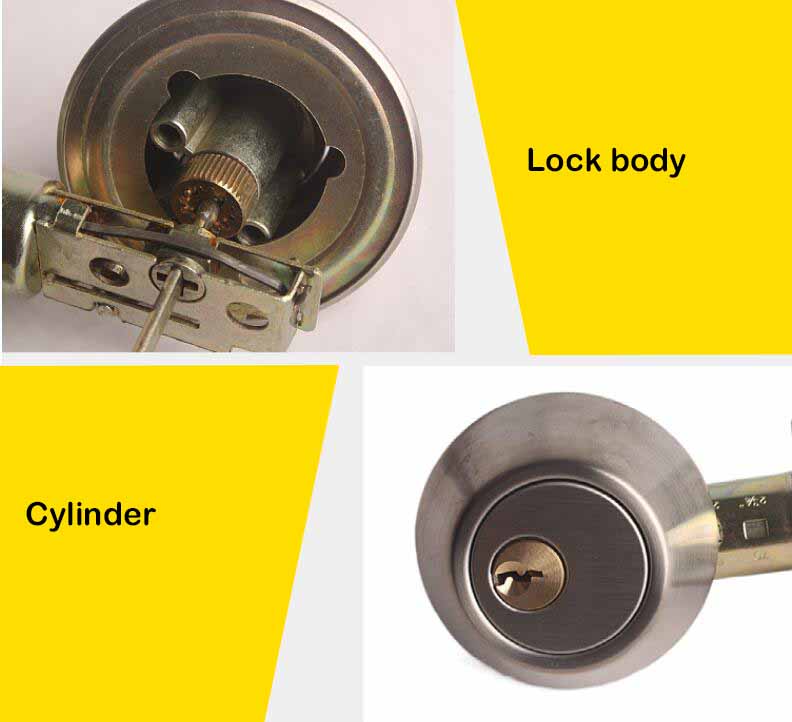 Single Cylinder Key-knob Round Deadbolt Door Lock